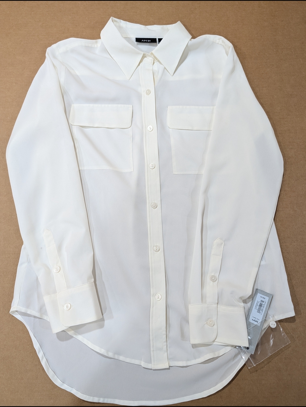 Apt. 9 Woman's Ivory Button-Down Blouse Size S